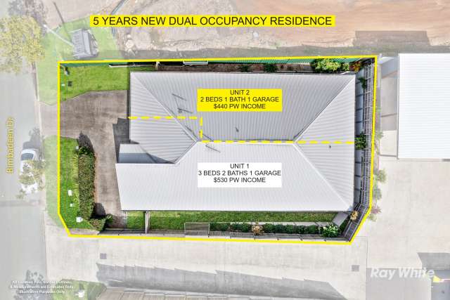 5 Years New Cash Cow! 2x Separate Private Units for Extended Family or Positive Gearing Investment (Potential Yield over 5.5%!)