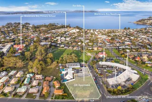 Prime mixed use development site in Blackmans Bay, blue chip locale within the high growth Kingborough LGA