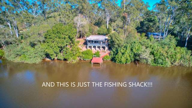 60m TIDAL CREEK, 40 ACRES, 4 BED HOME, WEEKENDER, 288m2 SHED