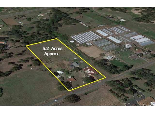 TWO HOMES ON FIVE-ACRE ACRE PARCEL OF LAND, EXCELLENT LOCATION - FUTURE REZONING